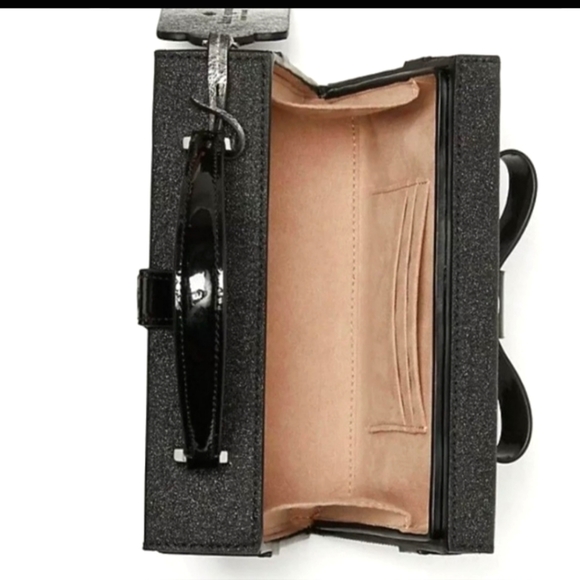 Kate Spade Crossbody Handbag Wrapping Party Gift Box Black Glitter - Picture 4 of 16